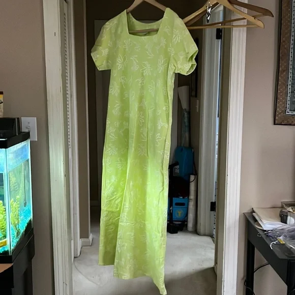 green emerald velvet dress LIME GREEN COTTON MIDI main image 0